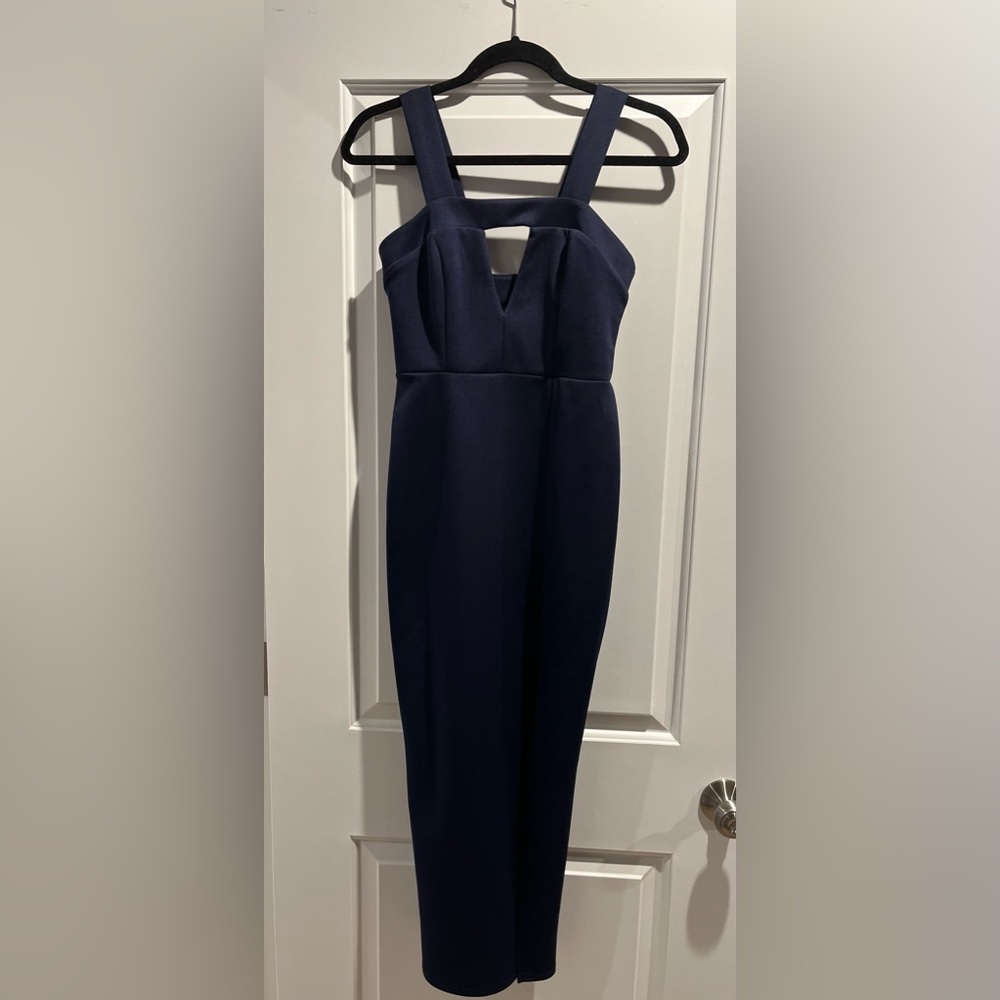 ASOS DESIGN PETITE Cut Out Maxi Dress With Thigh Split - Size 4